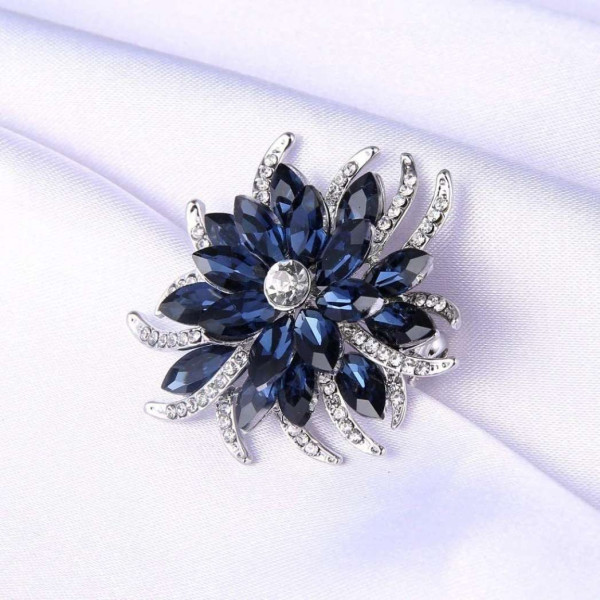 GR-Stylish and Trendy party Wear Jewellery Brooch (Blue) [Premium Product]