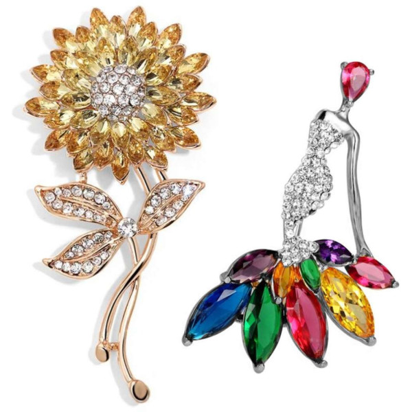 GR-Stylish and Trendy party Wear Jewellery Brooch ...