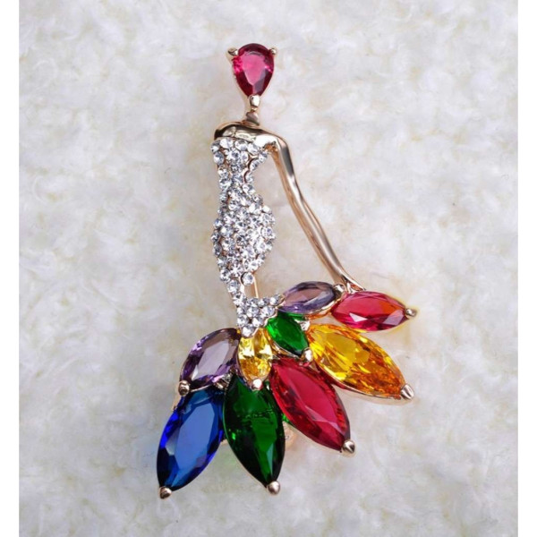 GR-Stylish and Trendy party Wear Jewellery Brooch (Multicolor) [Premium Product]