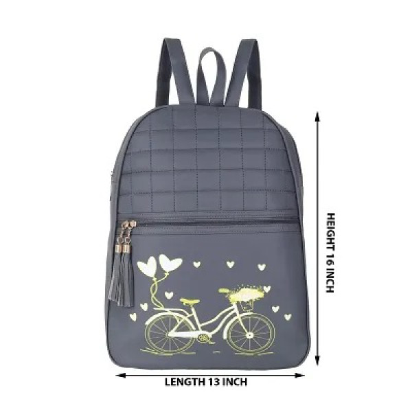 GR-Latest Casual Bagpack For College Travelling (Grey)  [Premium Product]