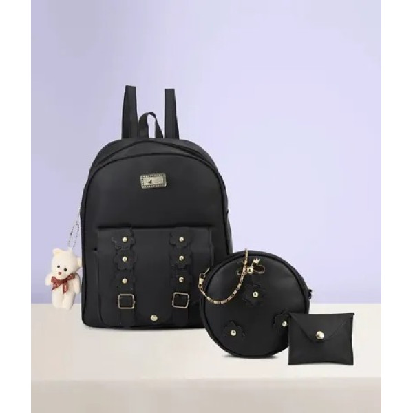 GR-Backpack stylish Cute Mini 3PCS Combo Set Backpack for Girls  [Low Budget Product]