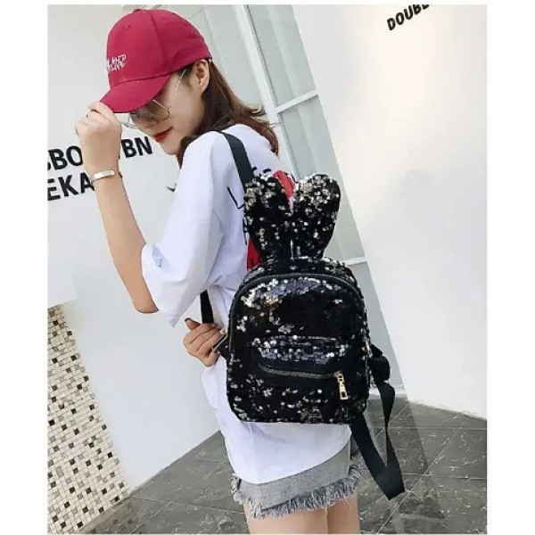 GR-Womens Casual Spacious Chamki Small Backpack with Bog Ear for Women [Premium Product]