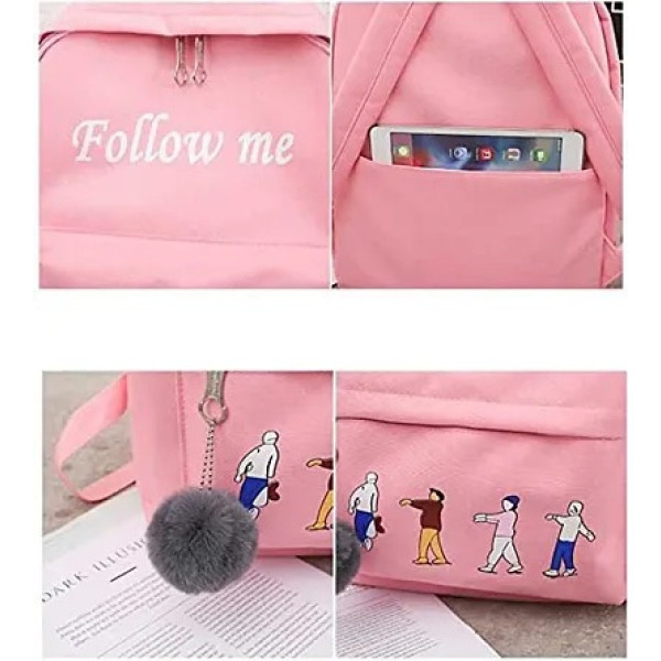 GR-Latest Casual Bagpack for College and Traveling in Pink [Premium Product]