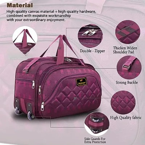 GR-Luggage Travel Duffel Bag 60 L with Two Wheels   [Premium Product]