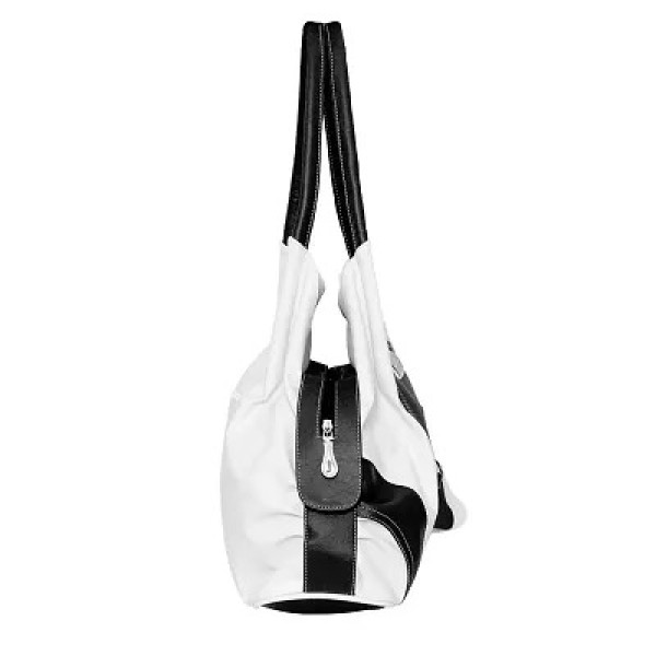 GR-Leather Right Choice Women's Handbag (Black and White) [Low Budget Product]