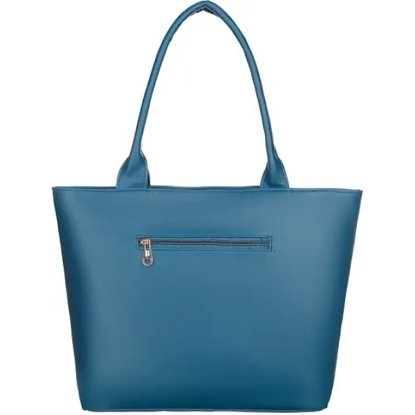 GR-Artificial Leather Stylish Blue Artificial Leather Handbags For Women [Premium Product]