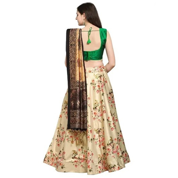 GR-Stylish Satin Lehenga Choli Set For Women [Low Budget Product]