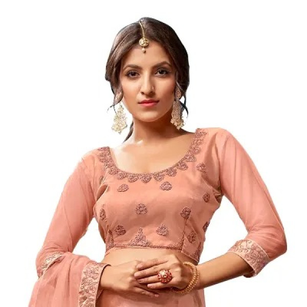 GR-Reliable Net Embroidered Lehenga Choli with Dupatta Set For Women [Premium Product]
