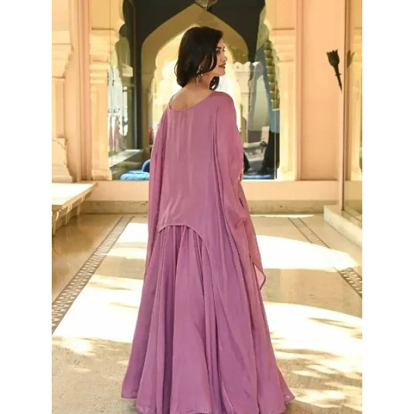 GR-Pink colour france Crap embroidery Lehnga Choli [Premium Product] | Free Shipping 