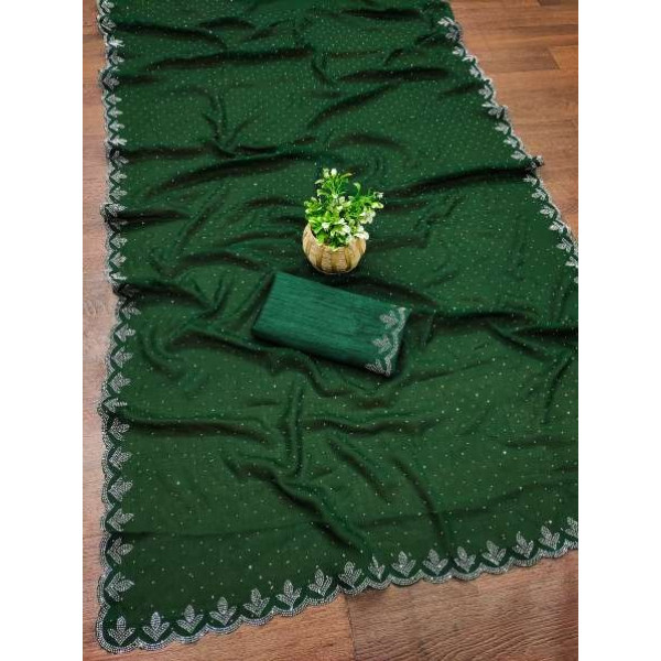 GR-Solid Green Daily Wear Art Silk Saree [Premium ...