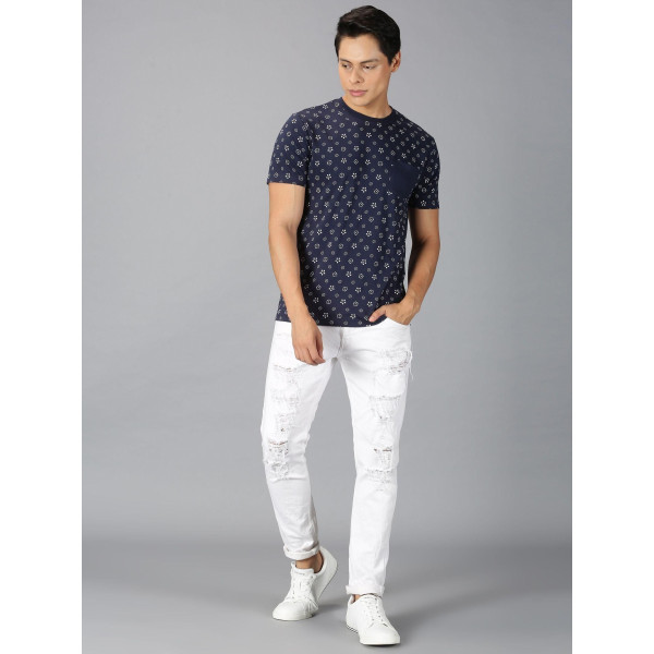 SP-Cotton Printed Half Sleeves Mens Round Neck T-Shirt [Premium Product]