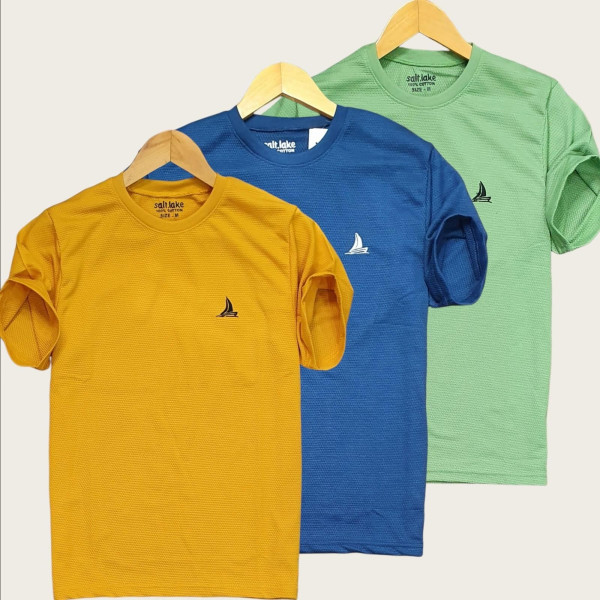 SP-Cotton Bliss Trio: Classic Comfort in Every Hue - Pack of 3 Solid Half Sleeves T-Shirts [Premium Product]