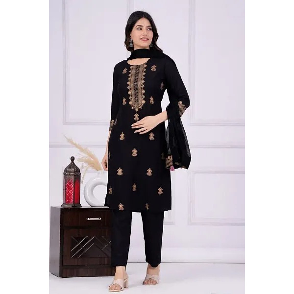 GR-Fancy Rayon Kurta Set For Women [Premium Product]