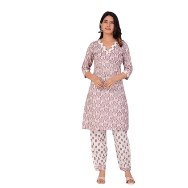 GR-Fancy Cotton Printed Kurta Bottom Set [Premium ...