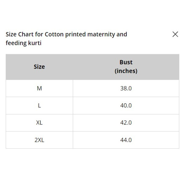 GR-Cotton Printed Maternity and Feeding Kurti [Premium Product]