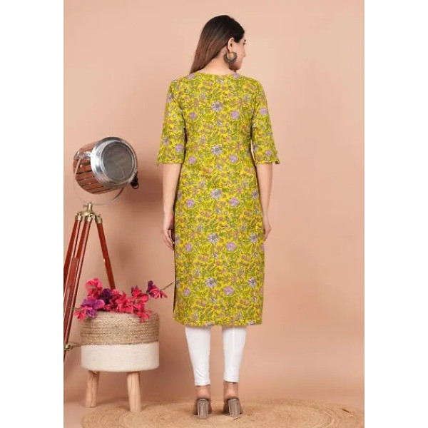 GR-Serenity Blossom: Cotton Printed Maternity and Feeding Kurti [Premium Product]