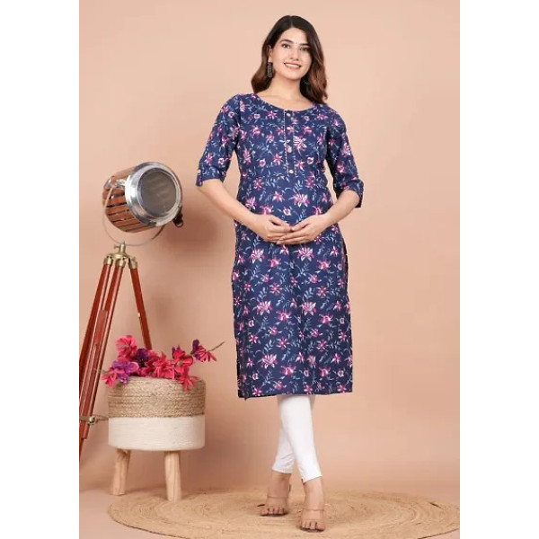 GR-Cotton Printed Maternity and Feeding Kurti [Premium Product]