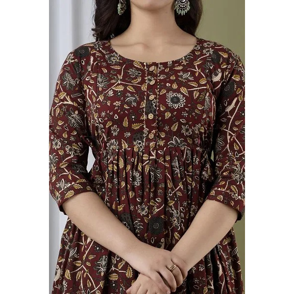 GR-Cotton Maternity Anarkali Kurti For Feeding [Premium Product]