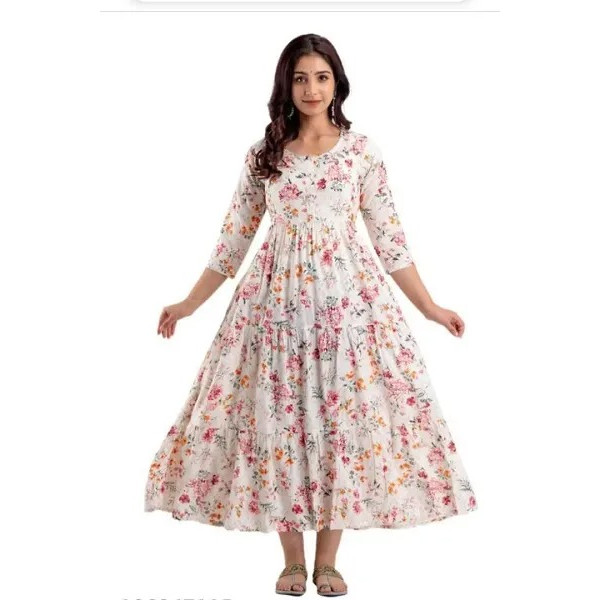 GR-Stylish Rayon Printed Kurtas For Women [Premium Product]