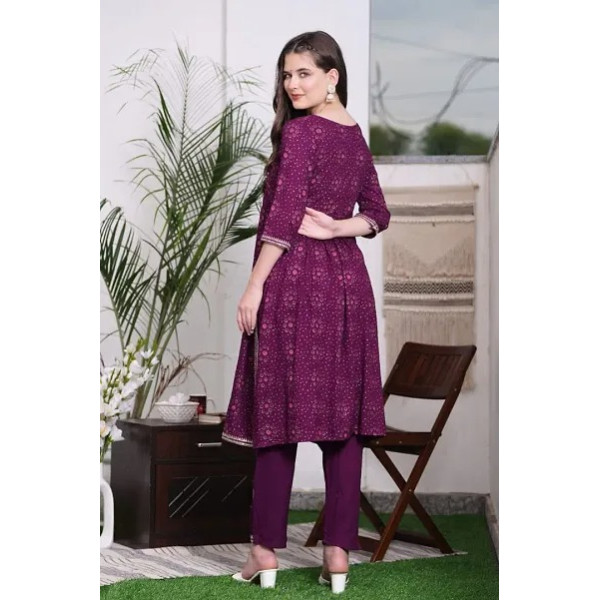 GR-Fancy Rayon Kurta Set For Women [Premium Product]