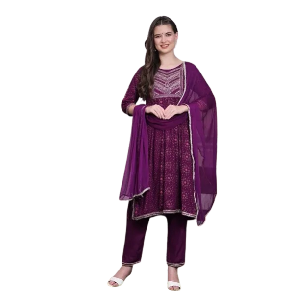 GR-Fancy Rayon Kurta Set For Women [Premium Produc...