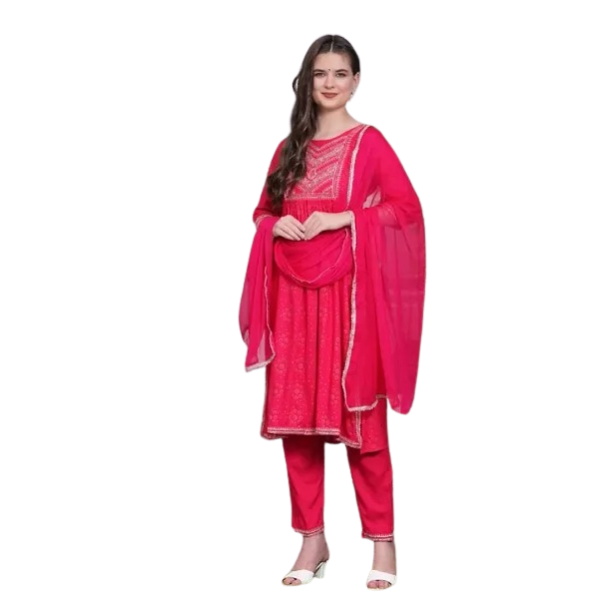 GR-Fancy Rayon Kurta Set For Women [Premium Produc...