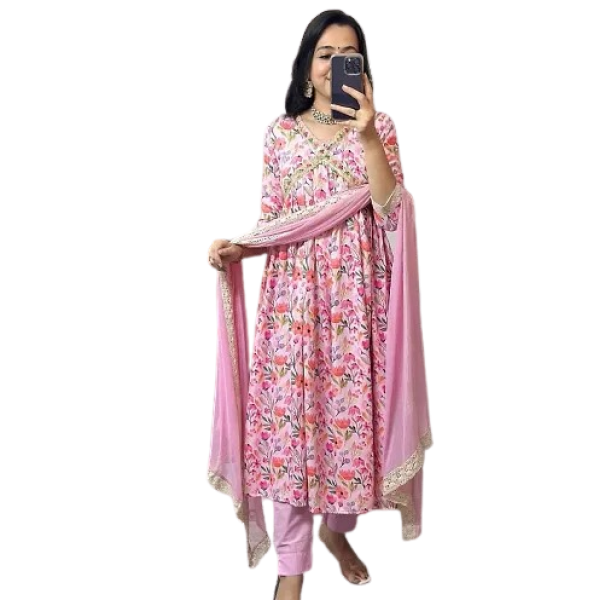 GR-Fancy Rayon Kurta Set For Women [Premium Produc...