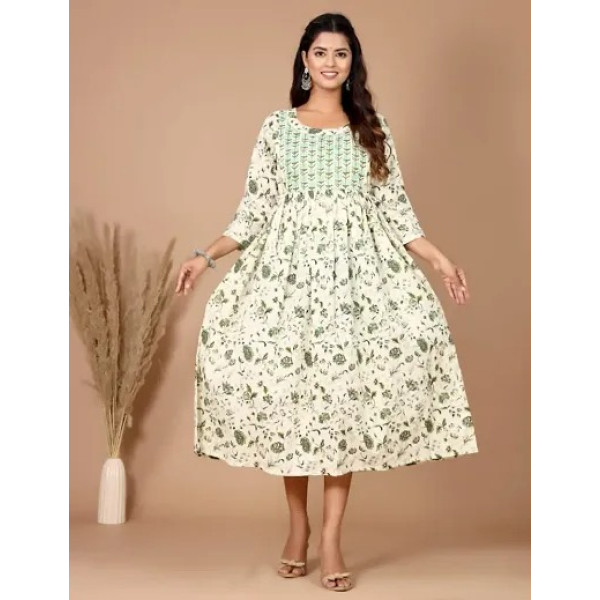 GR-Fancy cotton materinity Feeding Kurti with side dori [Premium Product]