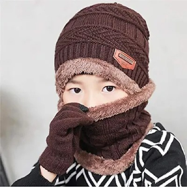 GR-Mens And Womens Wollen Cap And Neack Scarf [Low Budget Product]