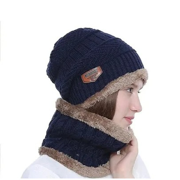 GR-Mens And Womens Wollen Cap And Neack Scarf [Low Budget Product]