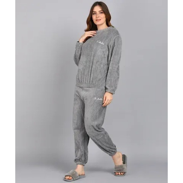 GR-Overlock Lining Grey Night Suit [Premium Product]