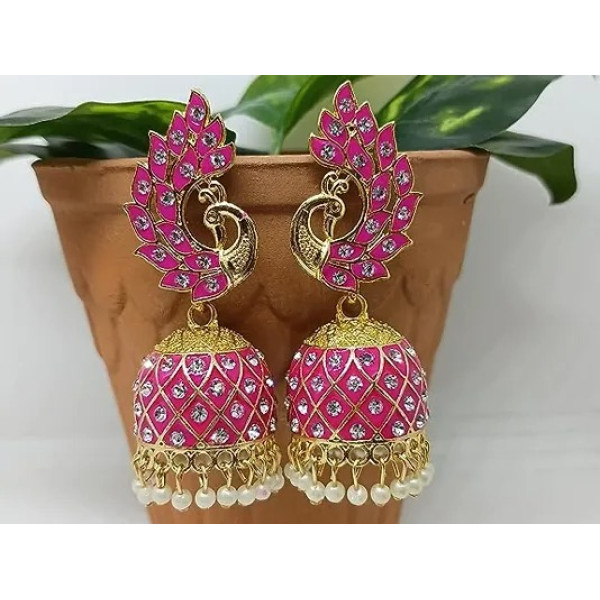 GR-Siya Creation Brass Jhumkas Earrings For Women [Low Budget Product] | Free Shipping 