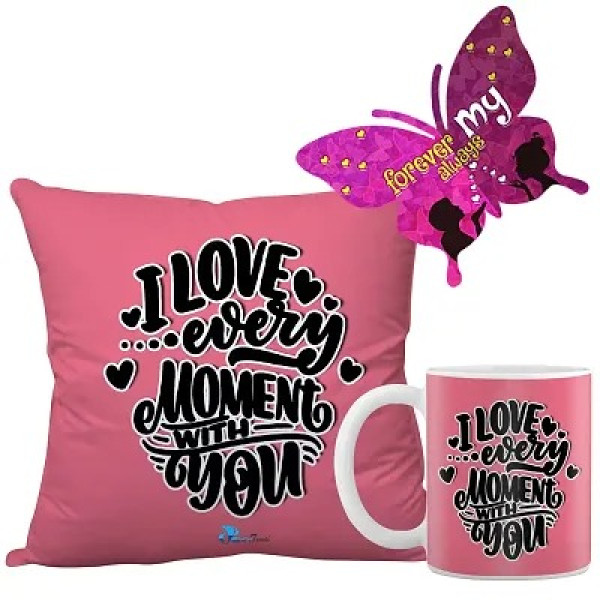 GR-Butterfly Love Gift Combo - Cushion Cover, Mug,...