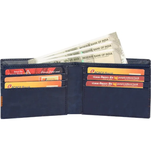 GR-DENNY BLACQ Men's Blue Artificial Leather Wallet [Low Budget Product]