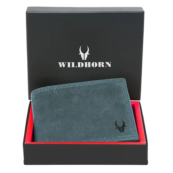 GR-WILDHORN Classic Black Leather Wallet for Men (...