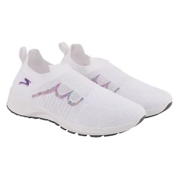 GR-Stylish White Mesh Solid Running Shoes For Women [Premium Product]