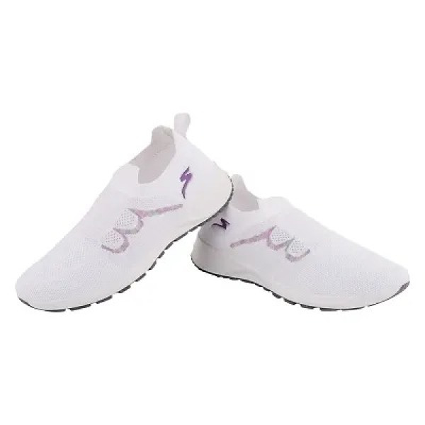GR-Stylish White Mesh Solid Running Shoes For Women [Premium Product]
