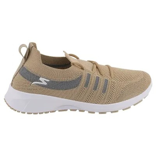 GR-Stylish Beige Mesh Solid Running Shoes For Women [Premium Product]