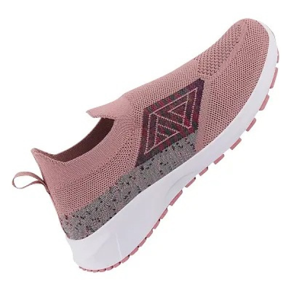 GR-Stylish Pink Mesh Solid Running Shoes For Women [Premium Product]