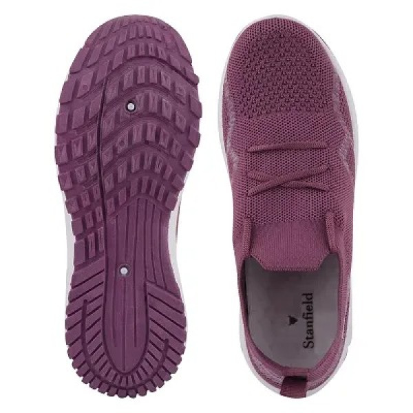 GR-Stylish Purple Mesh Solid Running Shoes For Women [Premium Product]