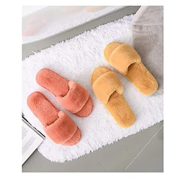 GR-Slipper For Women's Flip Flops Fur Winter Fashion House Slides Home Indoor Outdoor Sandals [Low Budget Product]