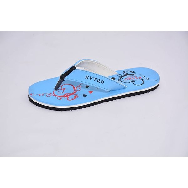 GR-Blue Eva Printed Slippers Flip Flops For Women [Low Budget Product]