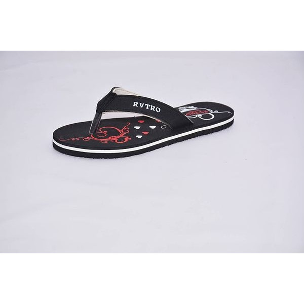 GR-Black Eva Printed Slippers Flip Flops For Women [Low Budget Product]