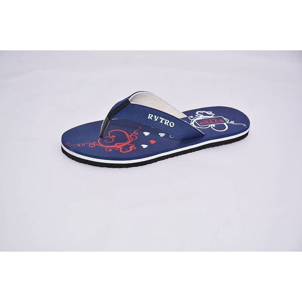 GR-Women's Stylish and Trendy Blue Printed EVA Slippers [Low Budget Product]