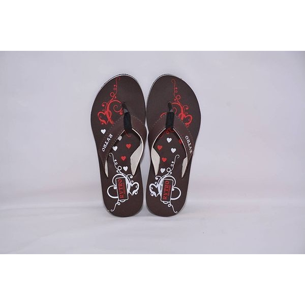 GR-Women's Stylish and Trendy Brown Printed EVA Slippers [Low Budget Product]