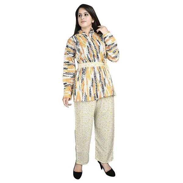 GR-Yellow Printed Co-ord Set [Low Budget Product]