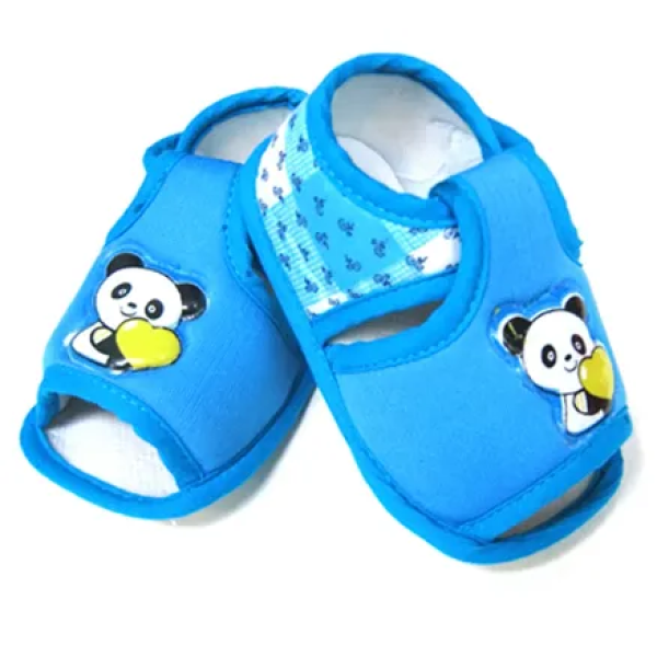 GR-Stylish Adorable Sea Blue Canvas Baby Shoes/Sandals with Anti-Slip Sole (3-12 Months) [Low Budget Product]