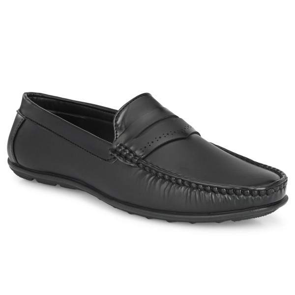 SP-Men's Black Solid synthetic Outdoor casual Loafers [Premium Product] | Free Shipping 