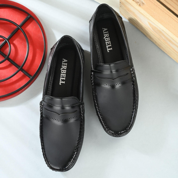 SP-Men's Black Solid synthetic Outdoor casual Loafers [Premium Product] | Free Shipping 