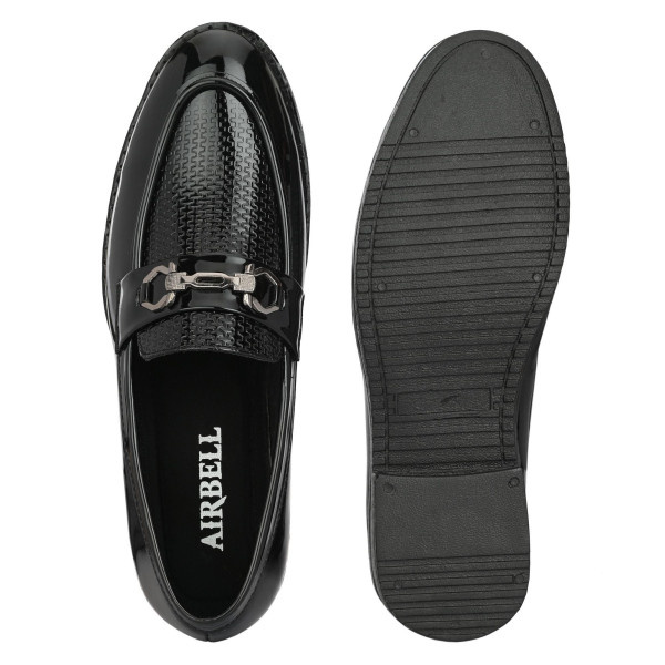 SP-Men's Black Solid Patent foam Outdoor casual Loafers [Premium Product] | Free Shipping 